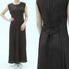 Dubai Kaftan Abaya Muslim Women Inner Dress Sleeveless Maxi Robe Party Gown Arab