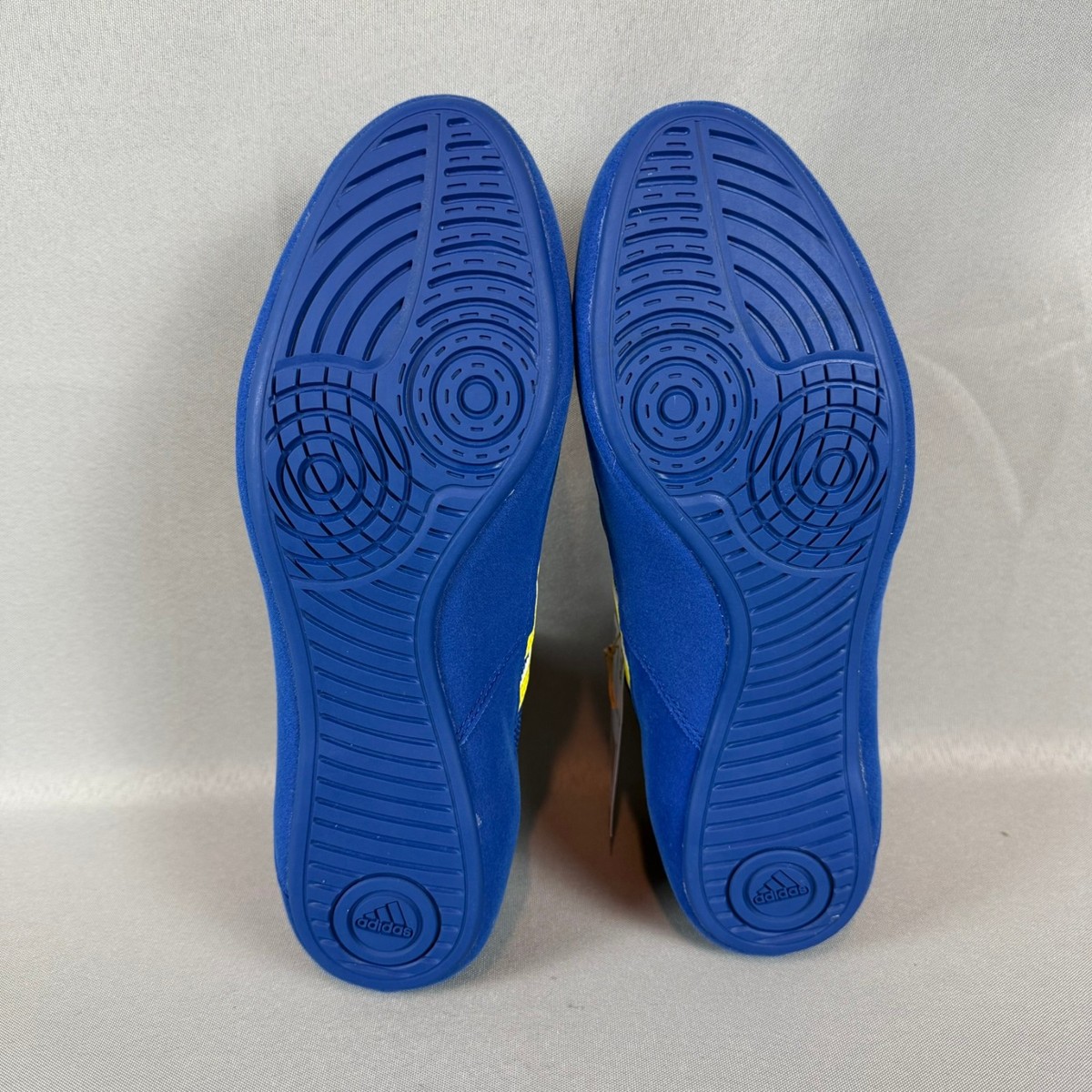 Adidas HVC 2 Adult Wrestling Shoes Mens 10 Blue Yellow‎ FV2473 New NIB Adidas HVC 2 Wrestling Shoes - Grey/Yellow main image 2