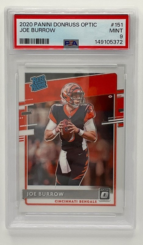 2020 Panini Donruss Optic Joe Burrow #151 RC Cincinnati Bengals PSA 9