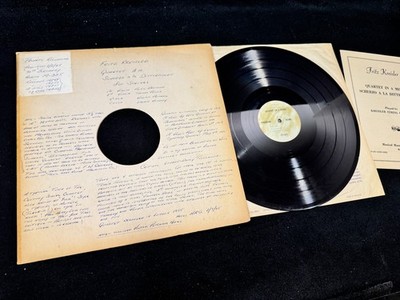 Kreisler String Quartet Quartet in A Minor '65 M-335 Private Press Lacquer (SS)