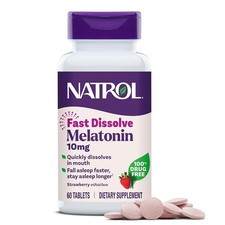 Natrol Melatonin 10mg Fast Dissolve Strawberry Flavor Sleep Aid 60 Count Tablets