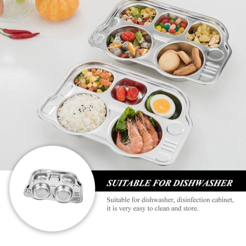Stainless Steel Snack Tray Plates for Kids Adult Divided with Dividers - Picture 8 of 12