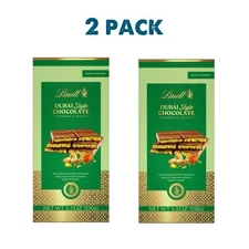 (2 Pack) Lindt Dubai Style Chocolate Bar (5.3 oz/150g), Pistachio & Kadayif