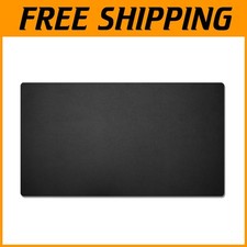 Black Leather Desk Blotter Pad 36x20 - Non-Slip