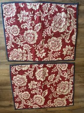 MADISON PARK Quilted Set Of 2 Standard Shams Floral with Stripe Pattern 20  x 26  