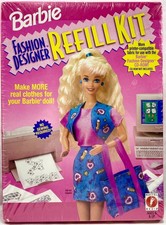 NEW 1996 Mattel Barbie Fashion Designer Refill Kit Makes 8 Barbie Outfits 17457