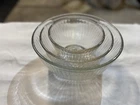 Vintage Pyrex Clear Ribbed Nesting Mixing Bowls Set of 3, 7401, 7402, 7403