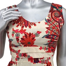 SALE! Bright Mod Vintage 1960s MALIHINI HAWAII Designer Dress Flowers & Feathers