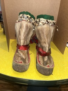 Vintage Norwegian Reindeer Fur Ski Boots – Laplander Sami Style