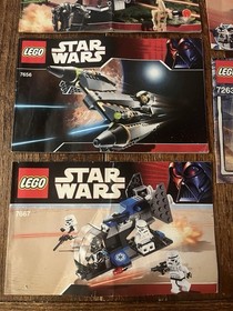 Lego Star Wars Lot Of 6 Instruction Manual 7263 - 7654 - 7656 - 7667 8014 30388
