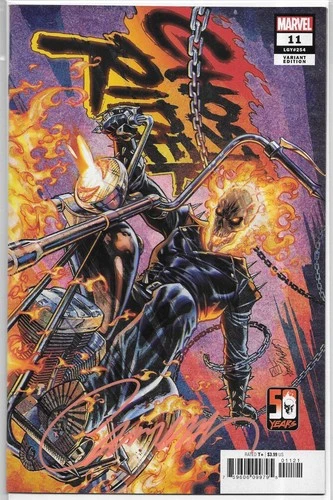 GHOST RIDER #11 J SCOTT CAMPBELL SIGNED VARIANT COVER COA TRADE DRESS MARVEL