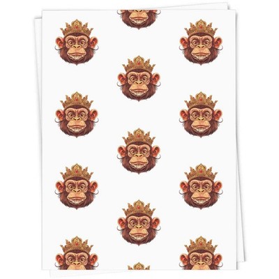 Geschenkpapier / Geschenkanhänger ''Affenkönig'' (GI049425)