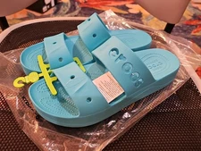 Crocs Baya Platform Sandals Amazon women slides Size 11 Digital Aqua New