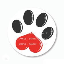 Adorable Love Heart Paw Print Favors Stickers Paw Print Envelope Seals Labels