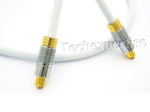 2m Premium Toslink Optical Fibre Cable Gold Plated 5.1 7.1 7.2 Digital Audio - Picture 3 of 5