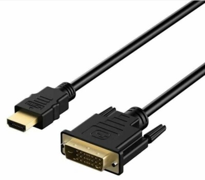 Amazon Basics HDMI to DVI Adapter Cable, Black, 6 Feet, 1-Pack 