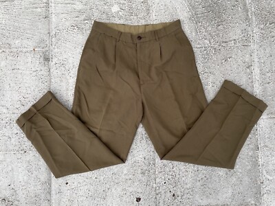 Nautica Men Dress Pant Brown Tone Rouser Slack Pleated Pant - Main Image