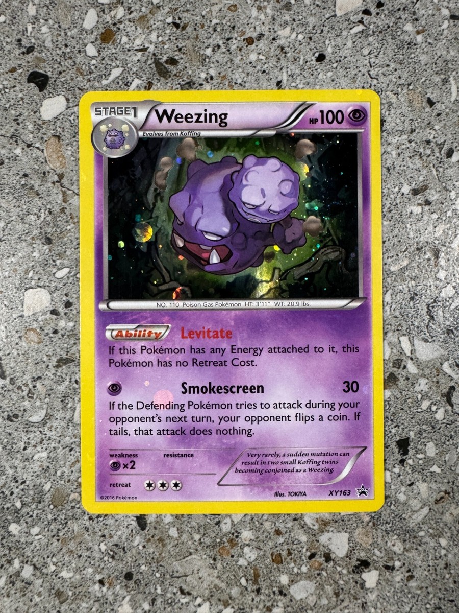 ポケモン - グリシ 7.18.22.33.44番 Pokemon TCG Cards Weezing XY163 Black Star Promo Holo BLEED