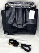 Quality Life Carry Handle or Shoulder Strap Expandable Sides Bag Black 8" x 12"