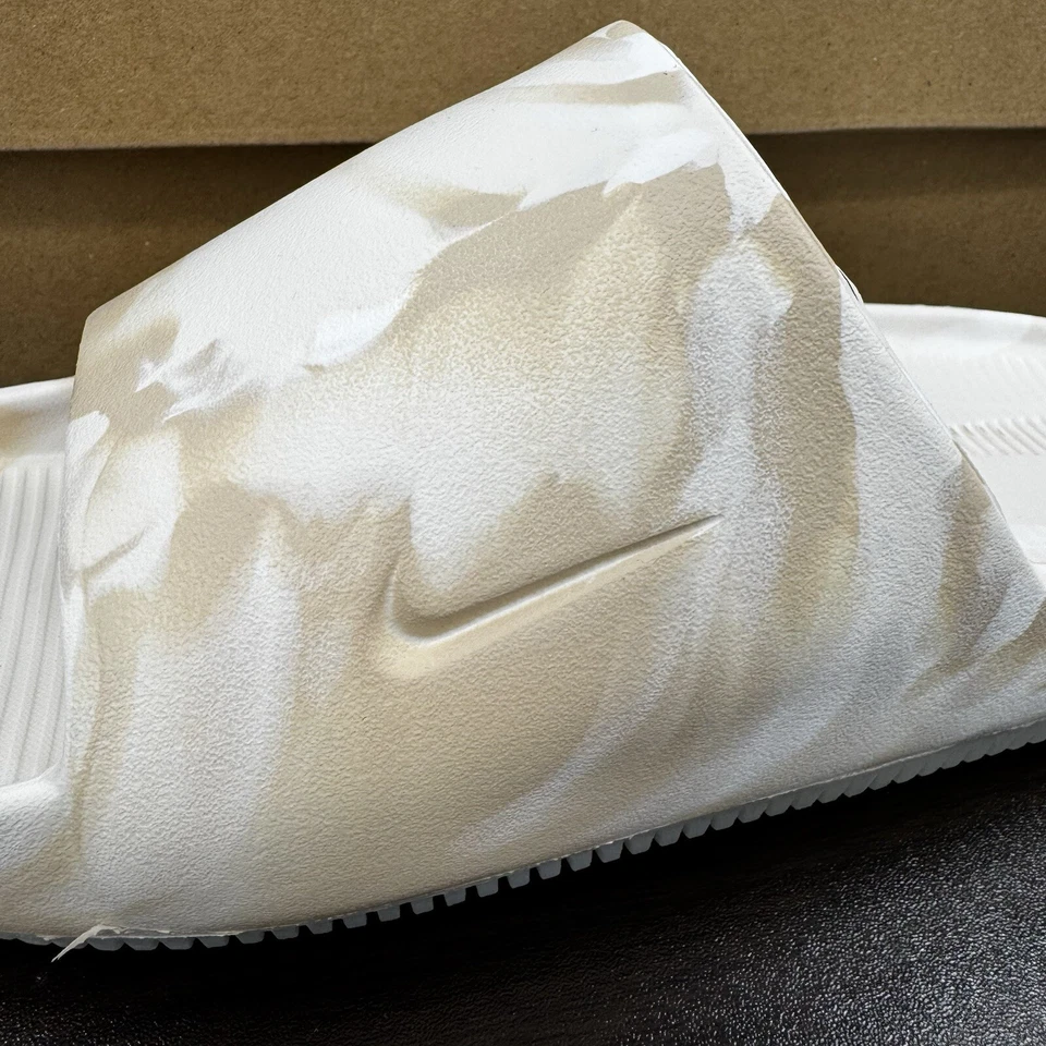 Nike Calm SE Slides Phantom jaspeado blanco tostado para mujer talla 8 nuevo en caja FV5643-001 Foto 3 de 4