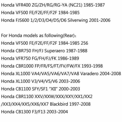 Front/Rear Brake Disc Fit Honda CBR250 NS250 FE VFR400 FJS600 VFR750 CBR750 F3 N - Picture 7 of 7