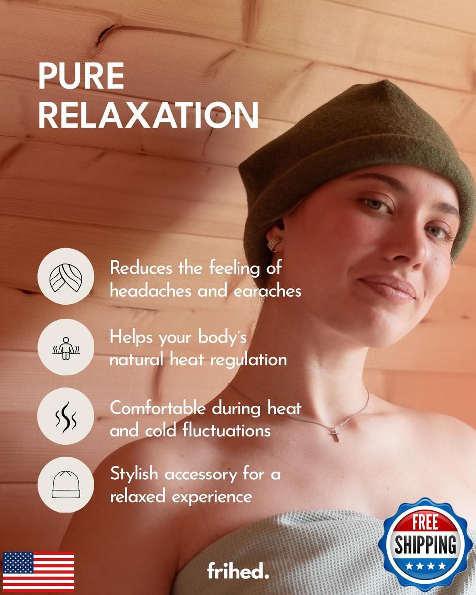 NF member限定 NF Sauna Hat Sauna hat - Made of wool - 100% Sheep's Wool - Premium Sauna
