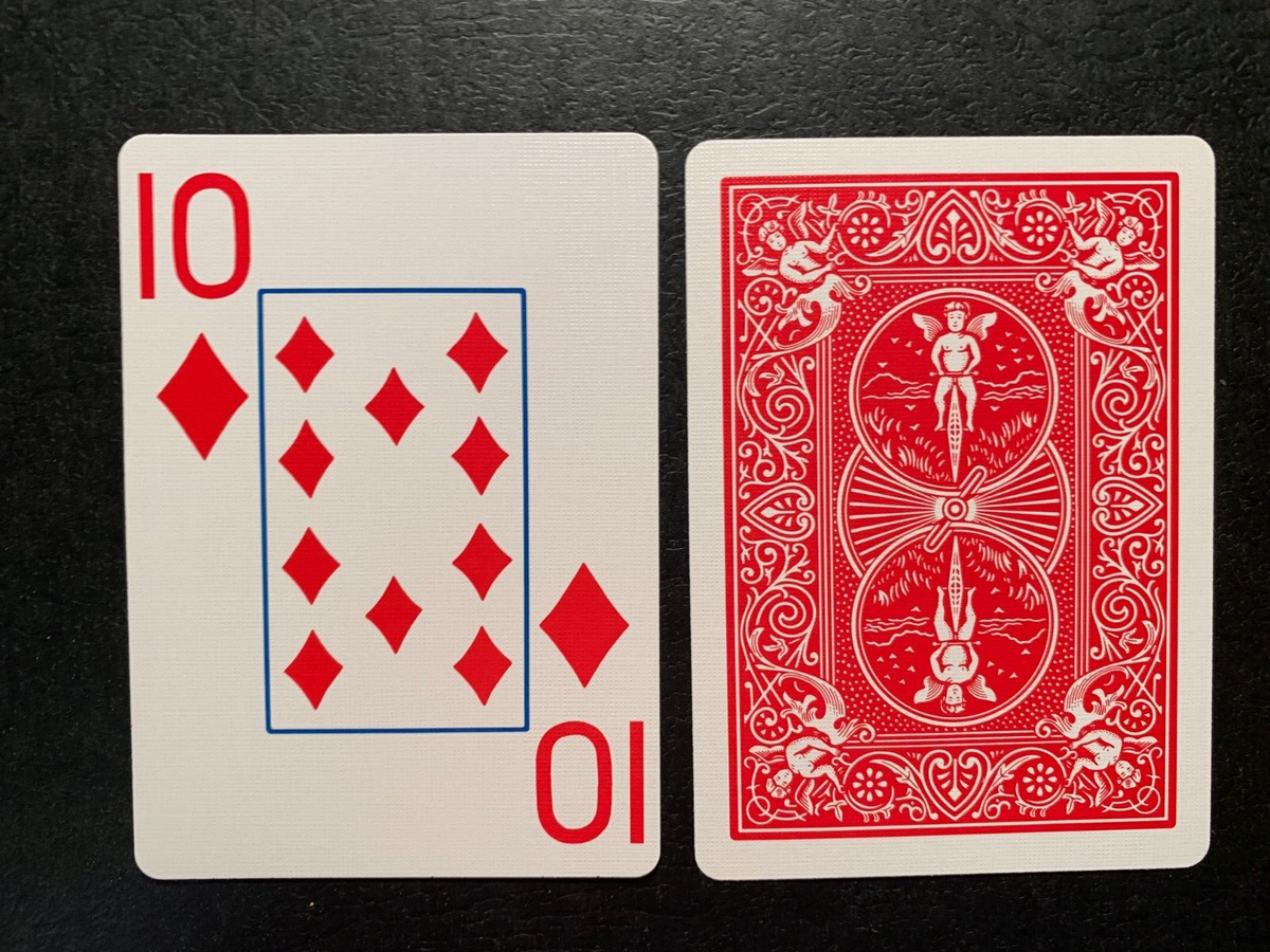 Swap Playing Card JUMBO Ten of Diamonds BICYCLE One Card U.S.A. | eBay