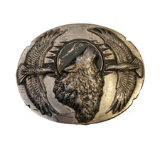 Pewter Brothers of the wind Belt Buckle Sishiyou Buckle Co. 1995