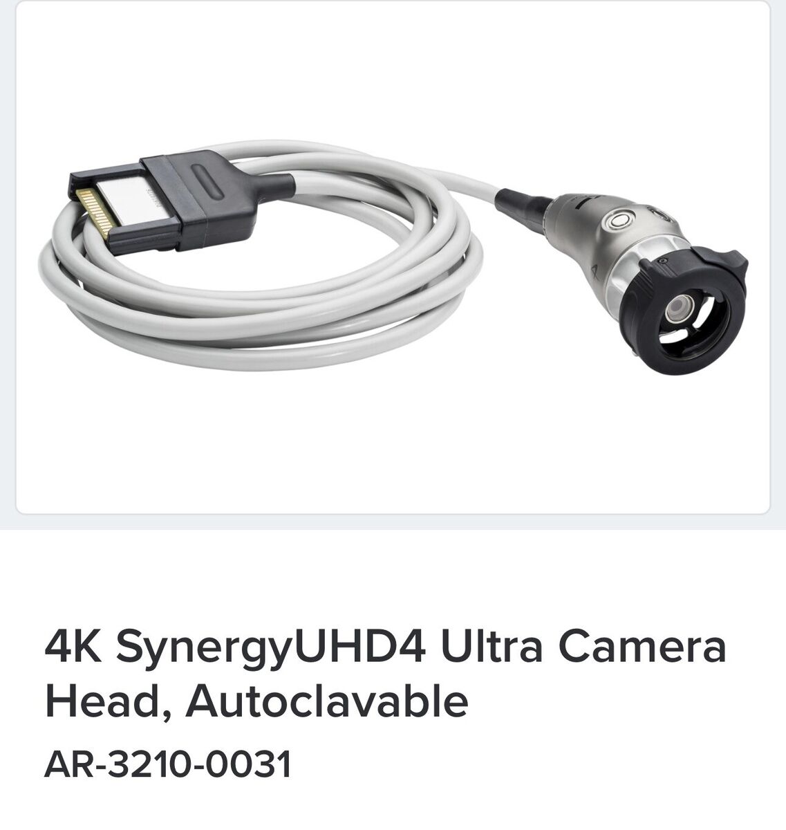 Arthrex 4K Synergy UHD4 Ultra Camera Head, Autoclavable AR Arthrex 4K Synergy UHD4 Ultra Camera Head, Autoclavable AR