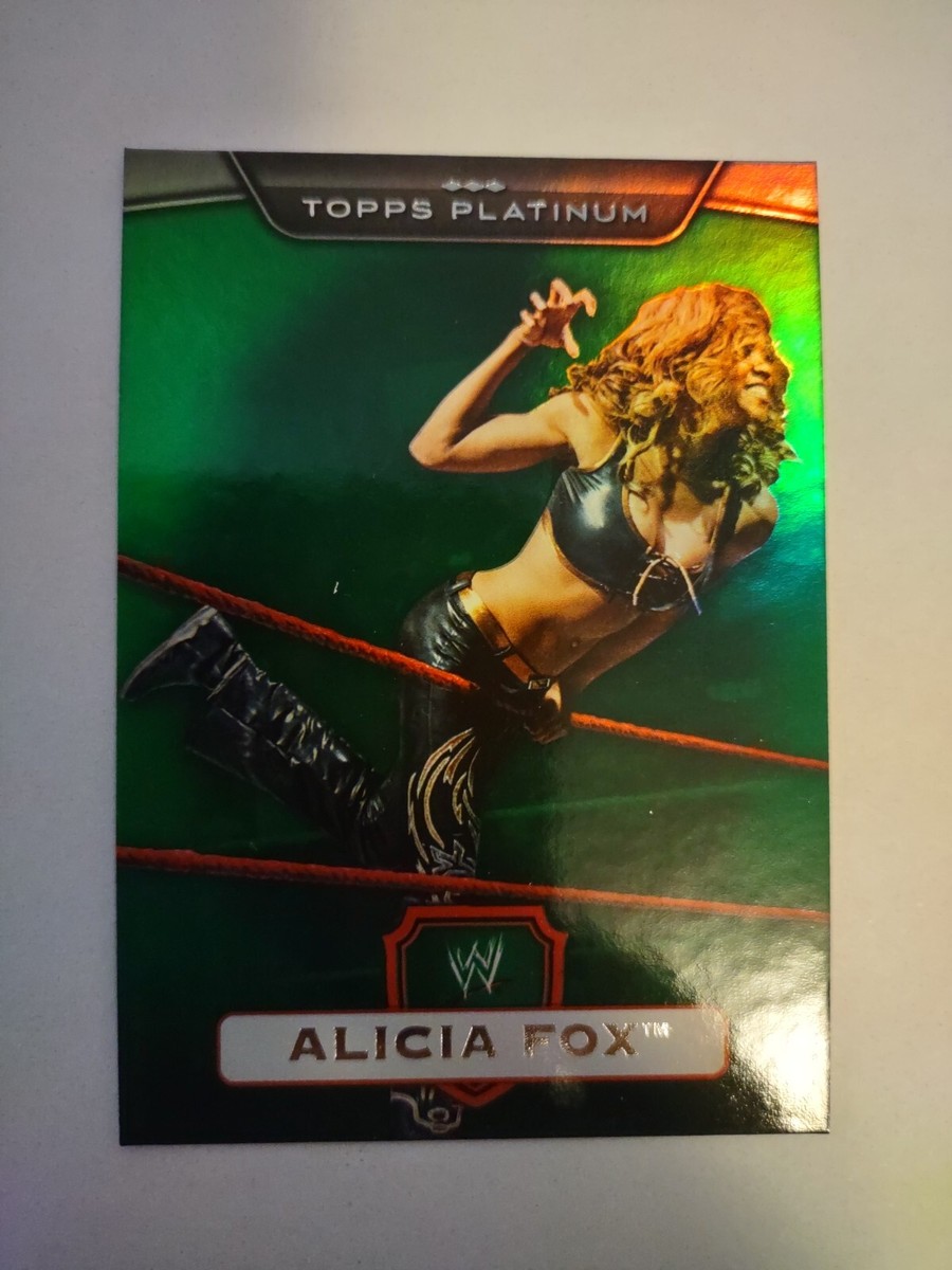 WWE Alicia Fox #125 2010 Topps Platinum Green Parallel Card SN