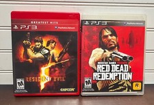 PS3 Resident Evil 5 & Red Dead Redemption (Sony PlayStation 3) Video Game Lot