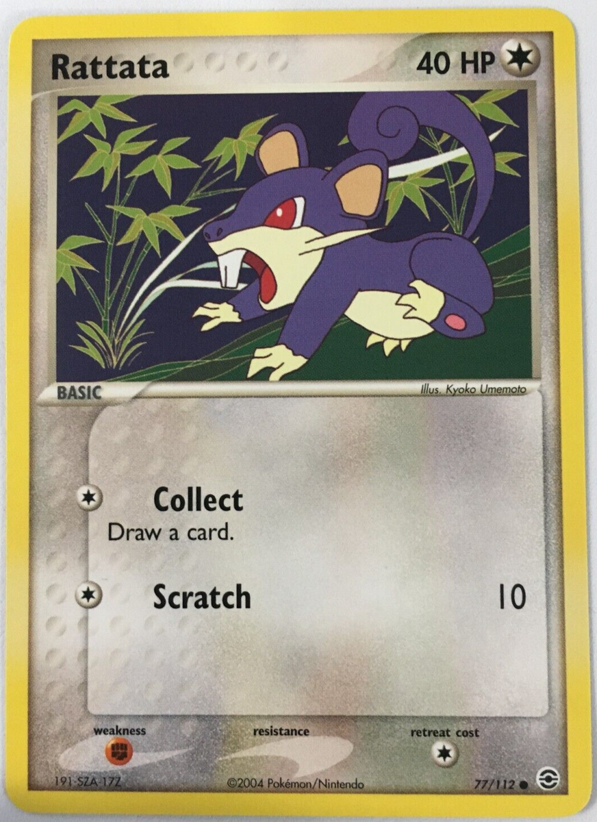 POKEMON RATTATA 77/112 EX FIRERED & LEAFGREEN COMMON NEAR MINT | eBay