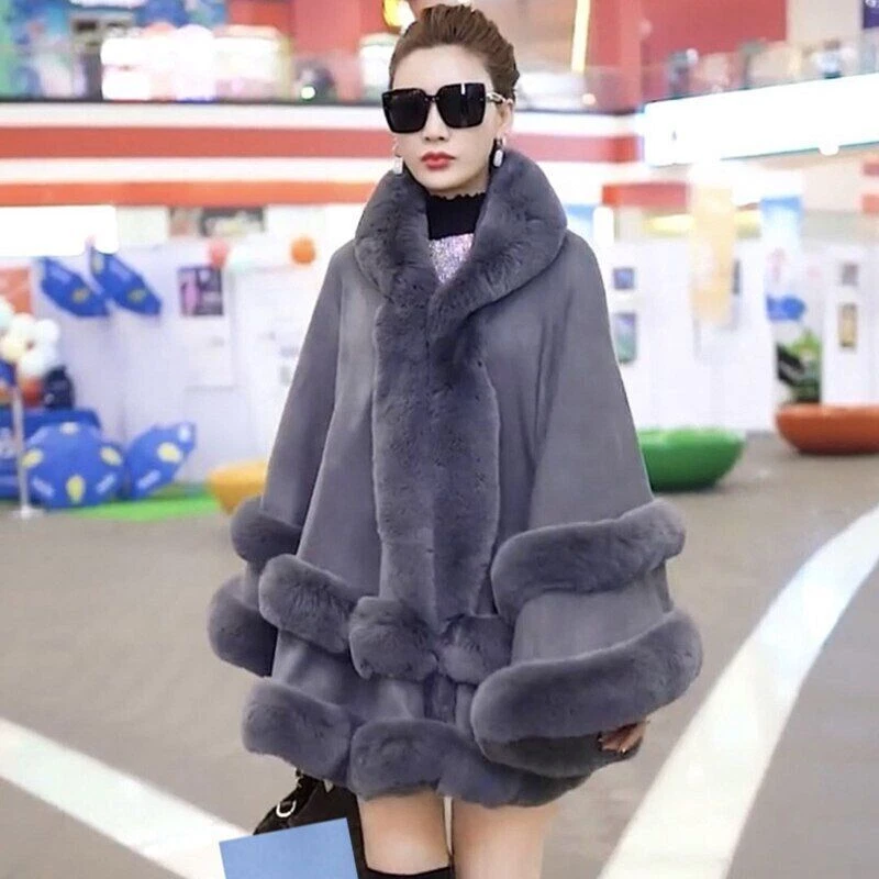 Womens faux fur best sale cape