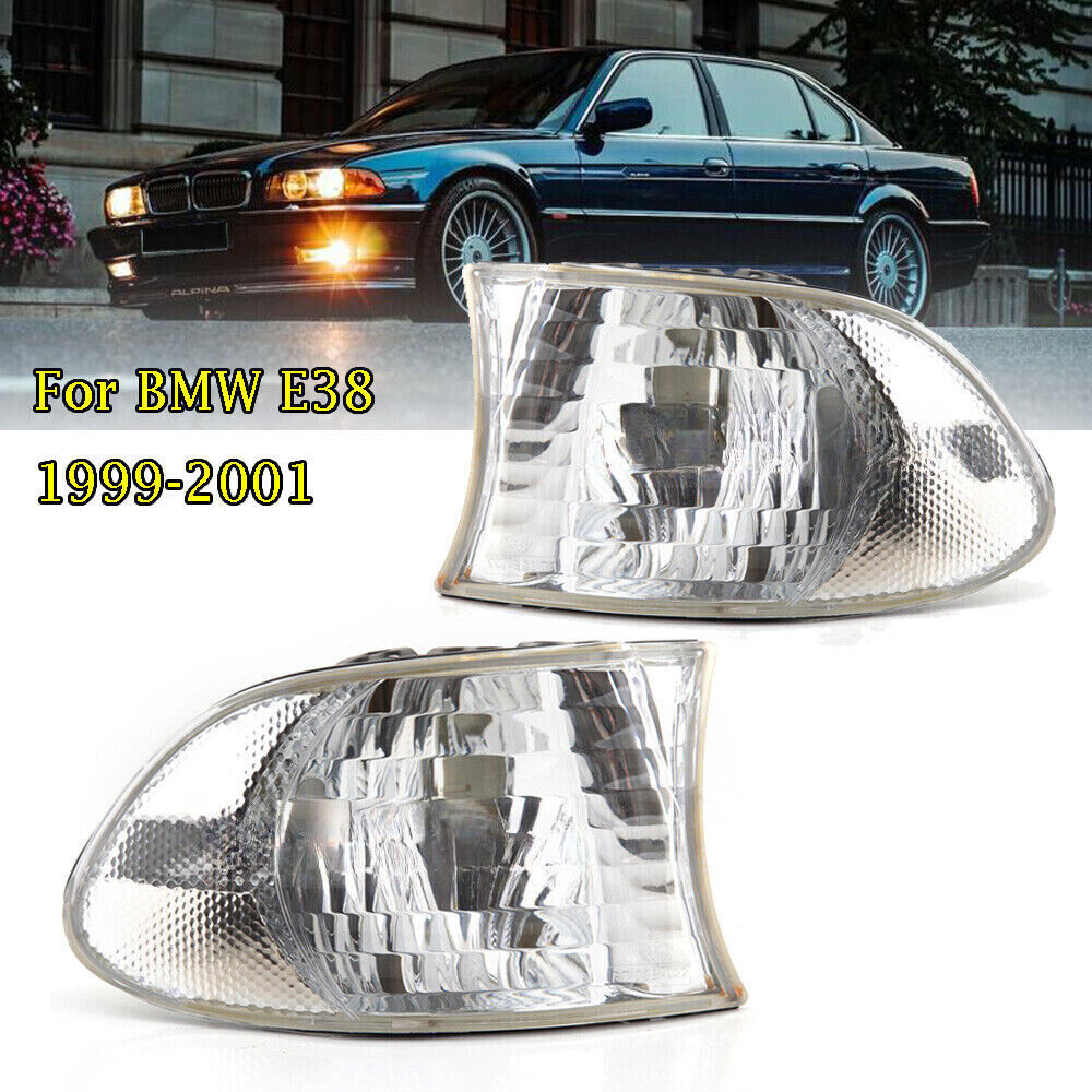 Corner Lights Lamps Turn Signal PAIR For BMW E38 99-01 7-SERIES
