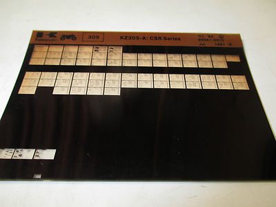 Kawasaki KZ305 - A: CSR Series Parts List Micro Fiche | eBay