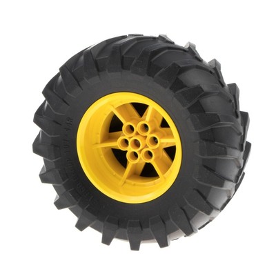 1x Lego Technic Wheel 107x44R Tire Rim 56x34 Yellow Hubcap 23798 51150  15038c0 | eBay