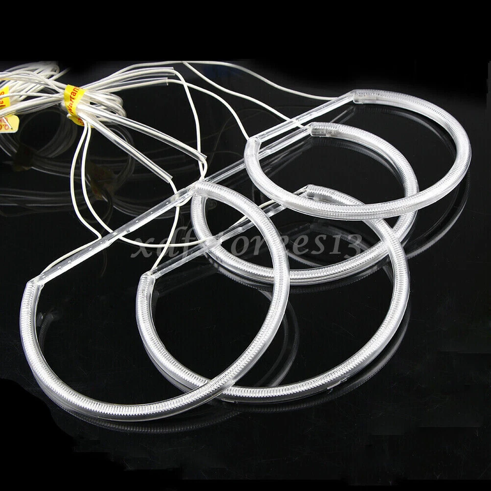 4x Für BMW E46 CCFL LED Angel Eyes Xenon Standlicht Ringe Scheinwerfer 131+146mm - Bild 3 von 4