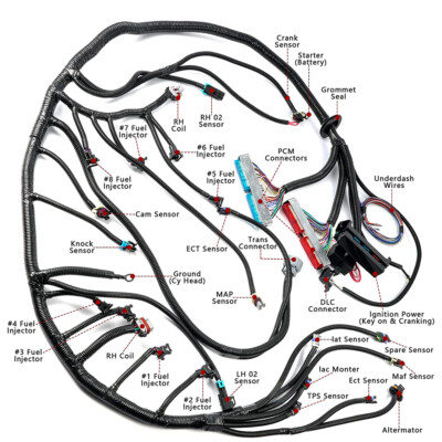 LS1 4L60E Standalone Wiring Harness – DBC 4.8/5.3/6.0 For 1997-2006 LS Swaps