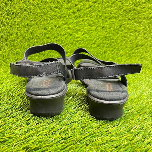 Sandalias Ecco Felicia para mujer talla 9 negras playa caminar al aire libre cuña con tiras - Imagen 6 de 10