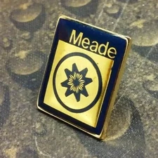 Meade Instruments vintage logo pin badge