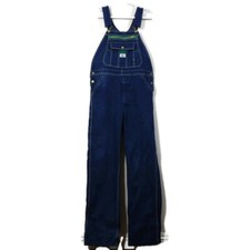 Liberty Vintage 90s Y2K Carpenter Denim Bib Overalls Blue Tag 32 Fit 34"