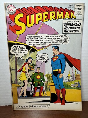 Superman #141 (DC Comics 1960) Silver Age Comic - 1st App. Lyla Lerrol KEY  