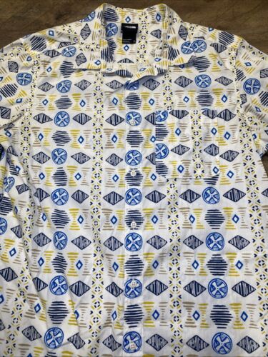 Camicia uomo The North Face XL con bottoni manica corta stampa tribale azteca nativa - Foto 3 di 9
