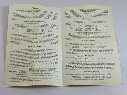 Antique Advertising Directions Photography Rotograph Bromide Eastman Kodak Paper - Picture 2 of 7