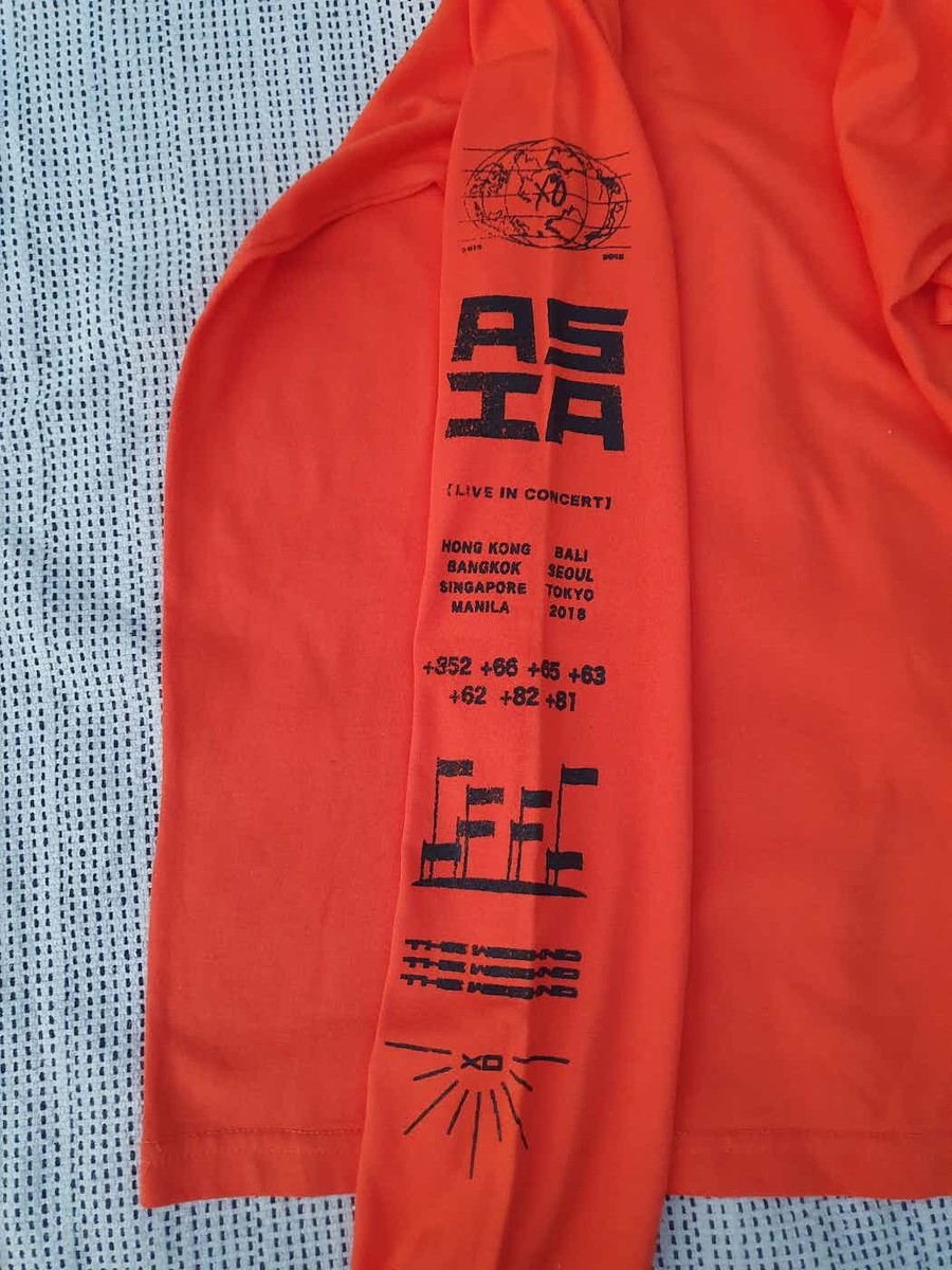 The Weeknd Asia Tour Long Sleeve T-shirt Rap Tees Tour Tee | eBay