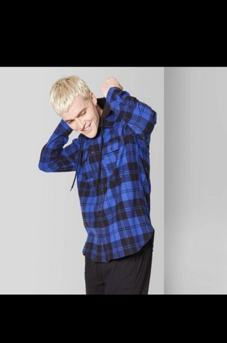 Original Use Mens Hooded Flannel Hoodie 
