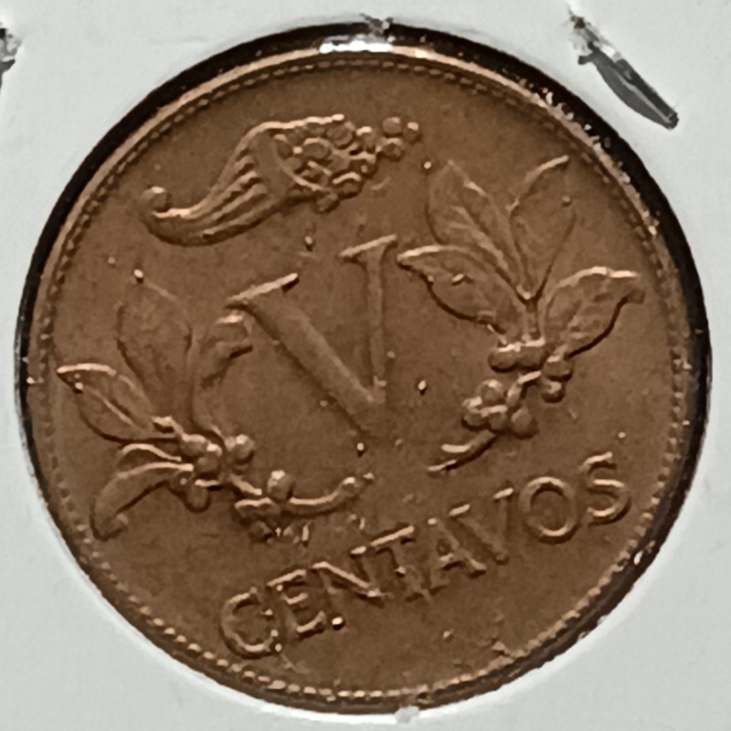 1965 5 Centavos Colombia AU World Coin