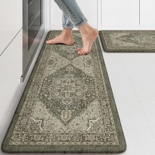 Anti Fatigue Mats for Kitchen Floor 17"x47" 17"x29", Boho Kitchen Rugs Sets o...
