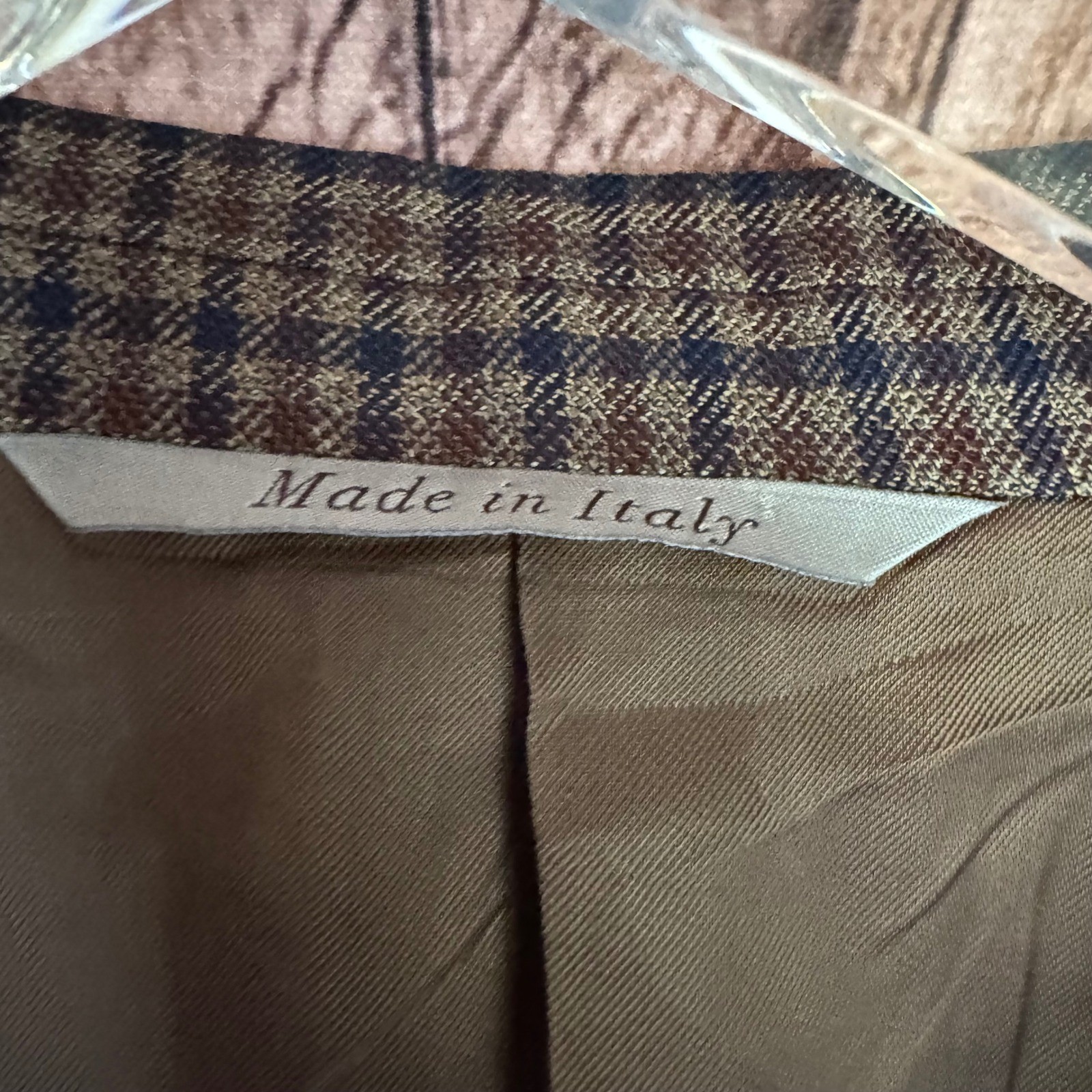 Canali Blazer 1934 Silk Wool Check Blazer Plaid M… - image 8