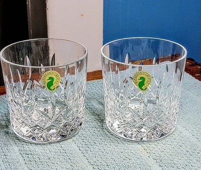 2 Waterford LISMORE Old Fashioned Whiskey Glasses Tumblers 3-1/4'' Unused